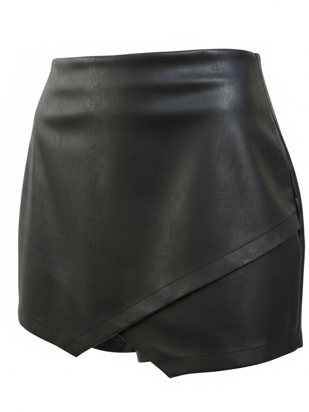 Blue Blush Faux Leather Skort Size S